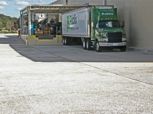 The delivery area of a new Publix shopping center in Brandon, Florida.